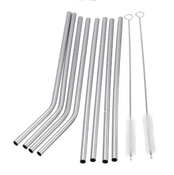 11Pcs Stainless Steel Metal Drinking Straw Reusable - Image 11